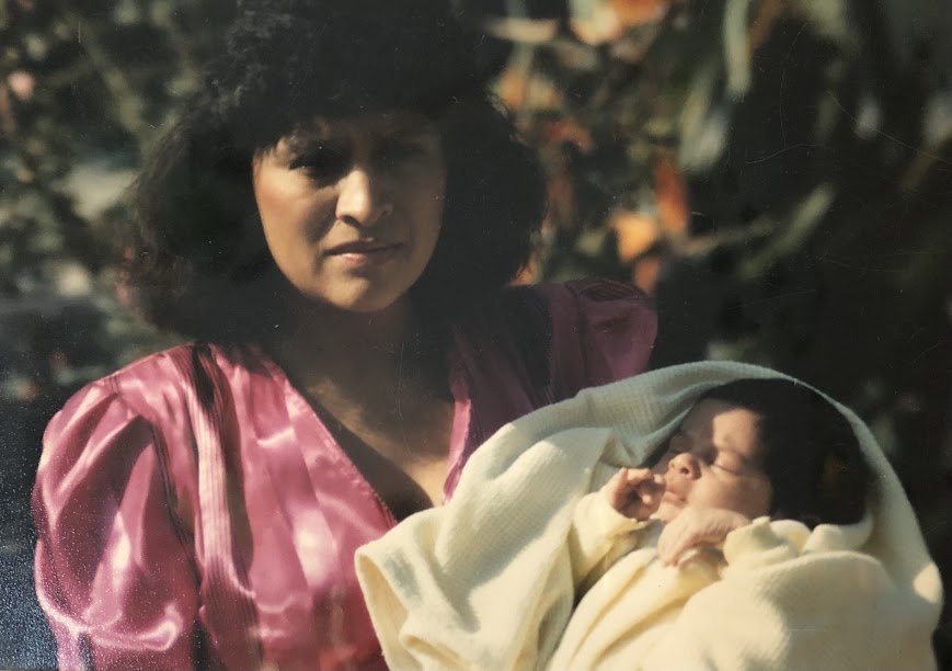 (left to right) Roxy Gomez, and her daughter Nancy Gomez, Anaheim California 1983; Eight years after she immigrated.