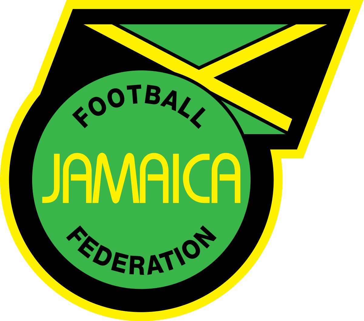 The+logo+for+the+Jamaican+Football+Federation.+This+logo+is+used+for+all+nation+teams+and+has+been+in+use+since+1910.
