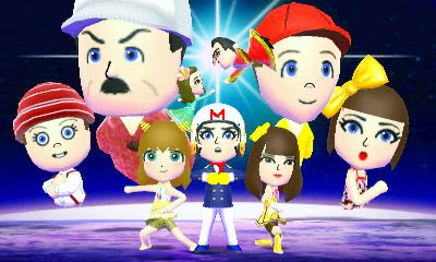 Screen capture of one of the many Sing and dance numbers you can make in Tomodachi Life 