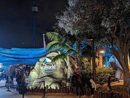 The entrance of SeaWorld San Diego during the Howl-O-Scream event that takes place around Halloween. SeaWorld is still thriving in numbers even after the protests and backlash against them.