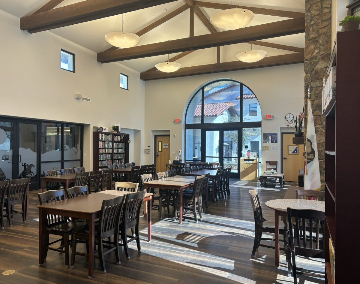 The empty inside of the SRA Carmel Library