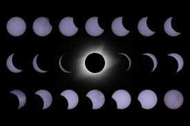 All of the different Phases of The Solar Eclipse.