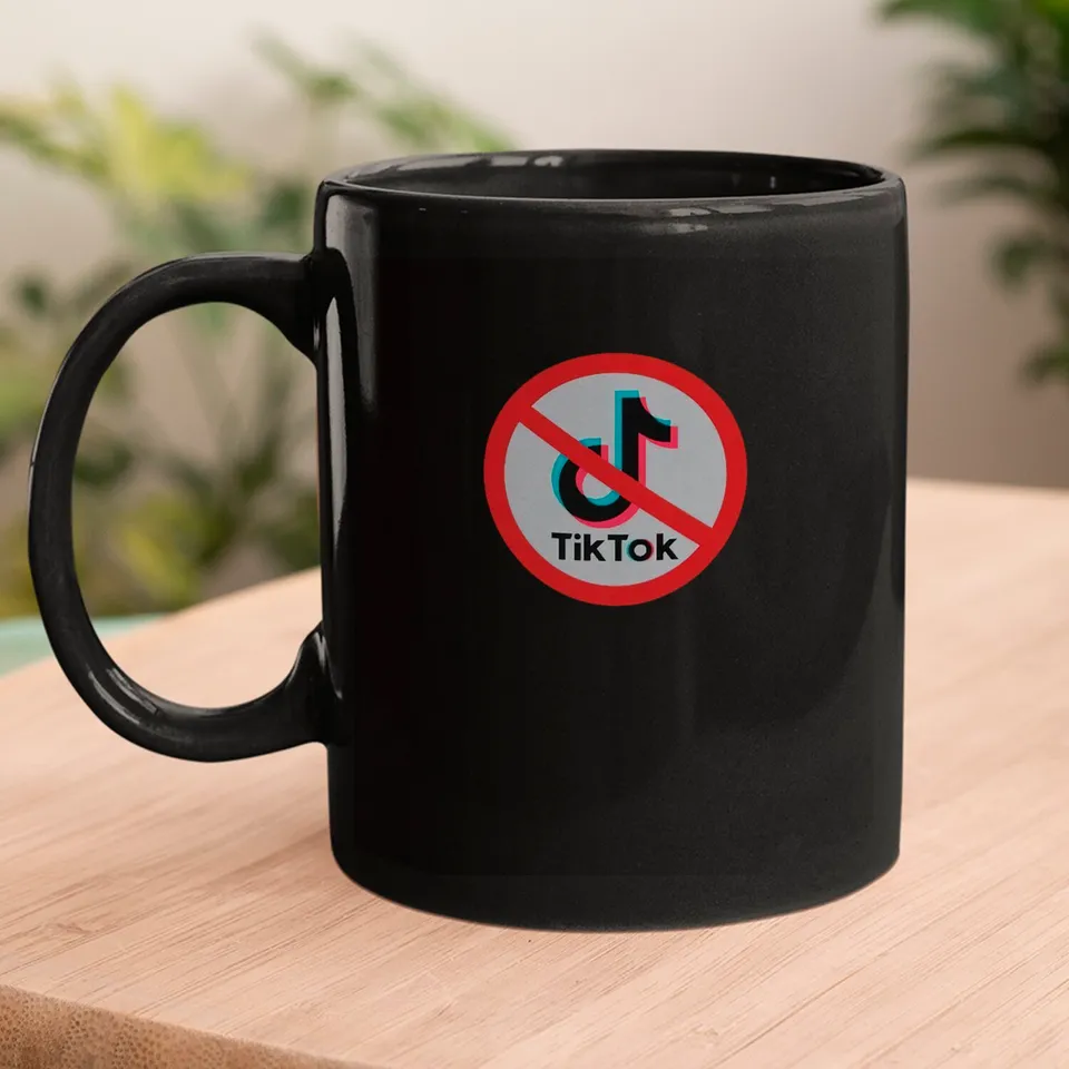 A+mug+depicting+a+crossed-out+TikTok+logo.+The+bill+passed+against+TikTok+on+March+14th%2C+2024+has+been+very+controversial.+Many+have+said+it+is+unconstitutional+as+it+goes+against+the+First+Amendment.