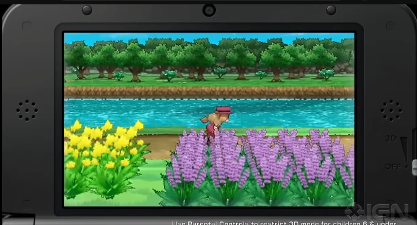 This photo was a screenshot of the announcement trailer the Pokemon Company released towards the end of the development stages. The particular section of the game was Route 7, a space filled with flowers the player can walk through as well as the Battle Chateau (a place to have pokemon battles with NPCs). It was published on Youtube by IGN.