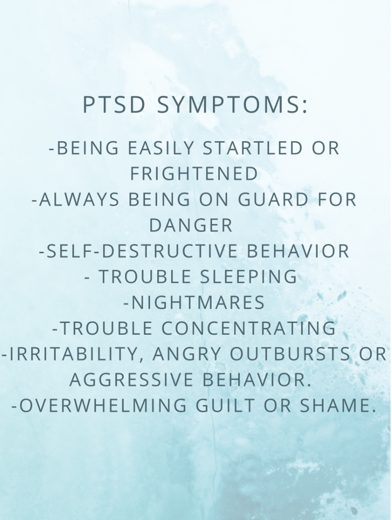 A list of some PTSD symptoms. PTSD looks like anxiety from this list.