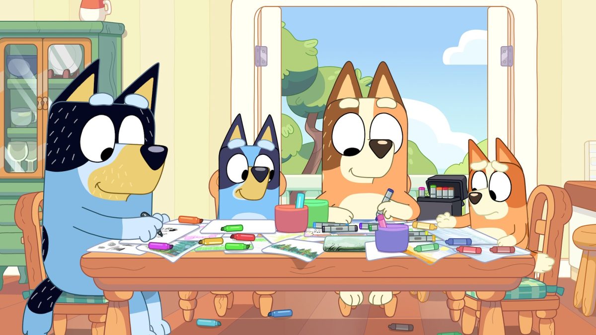This episode follows the family and how their art shows their style, it also shows how Bluey should keep following her passion for drawing.
