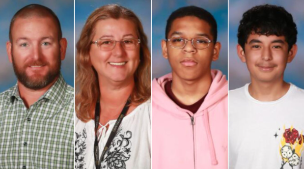 Teachers and students from the Apalachee school shooting in Georgia. Richard Aspinwall, Cristina Irimie, Mason Schermerhorn and Christian Angulo.