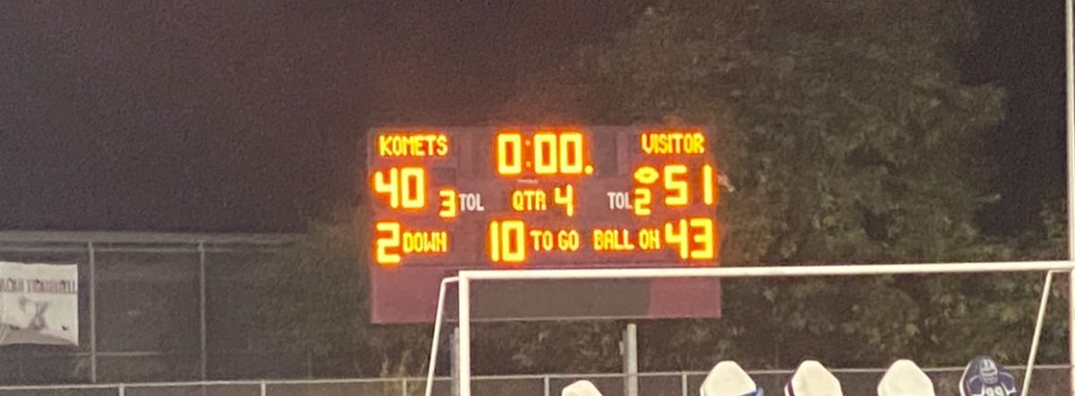Scoreboard after Santa Rosa Academy kneels out the clock winning 51-40