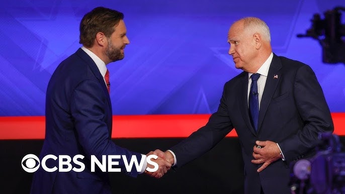 Tim Walz and JD Vance were seen exchanging a handshake. This is a monumental event for two opposing candidates to be able to come to a agreement and find common ground.