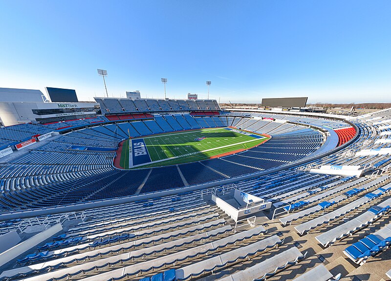 Picture of empty Highmark Stadium during the 2023-2024 season. 